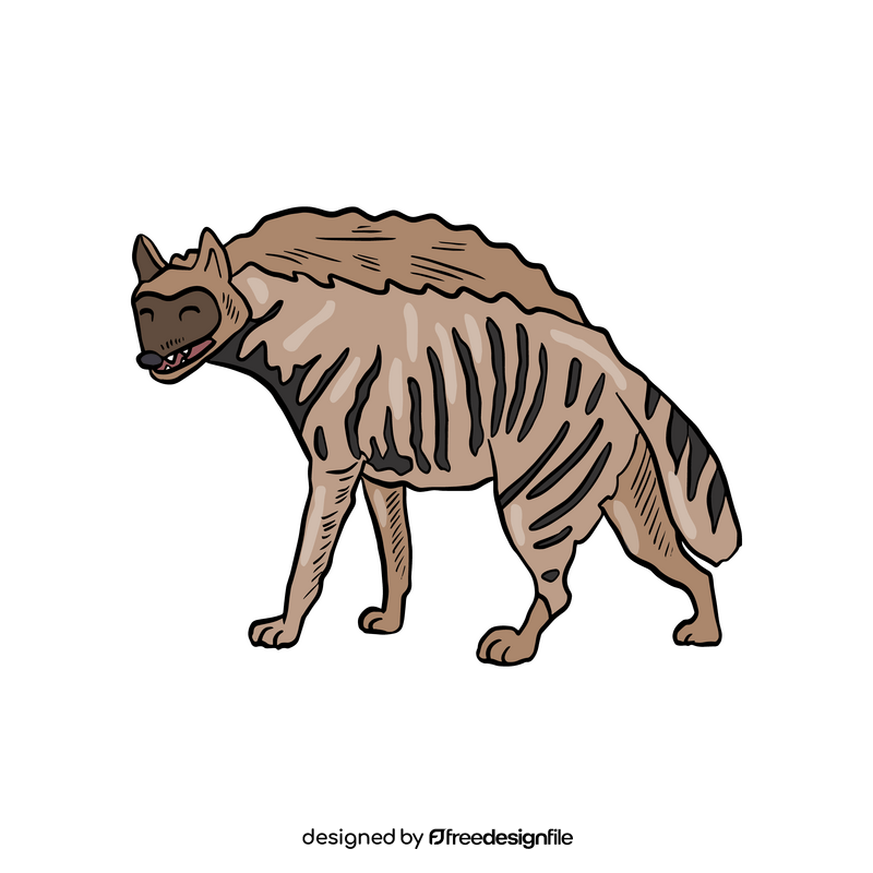 Free hyena animal clipart