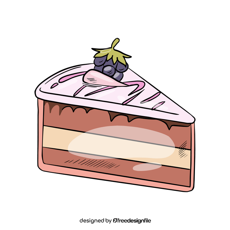 Cake slice illustration clipart