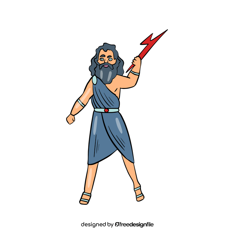 Cartoon Zeus clipart