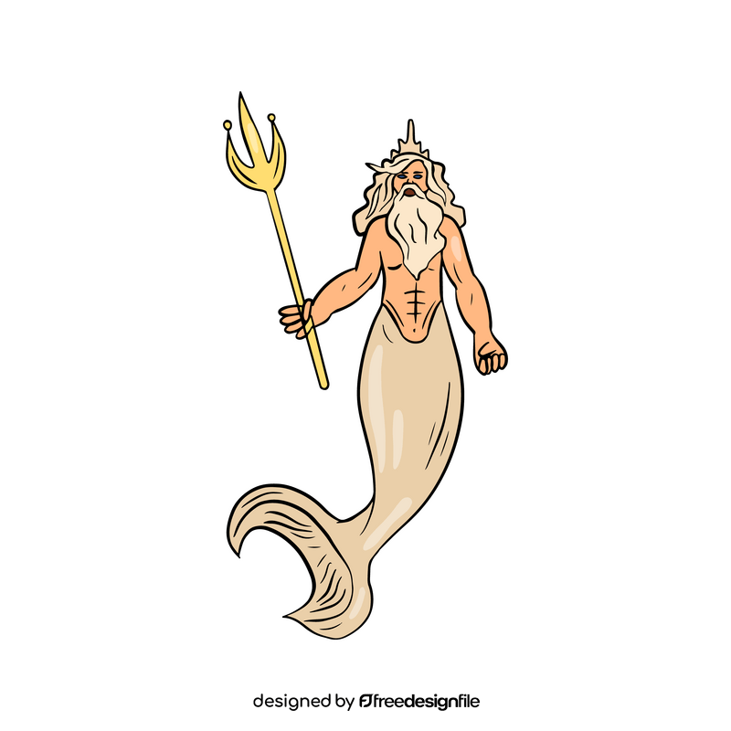 Poseidon myth greek god clipart