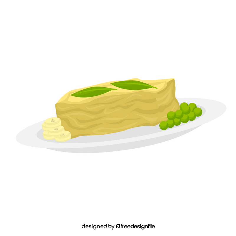 Bobotie South African dish clipart