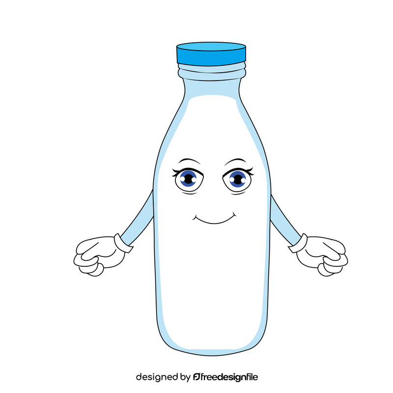 Milk bottle cartoon clipart