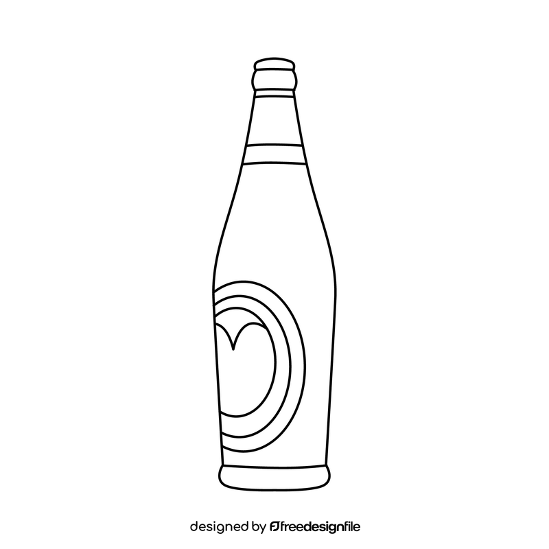 Thai beer black and white clipart