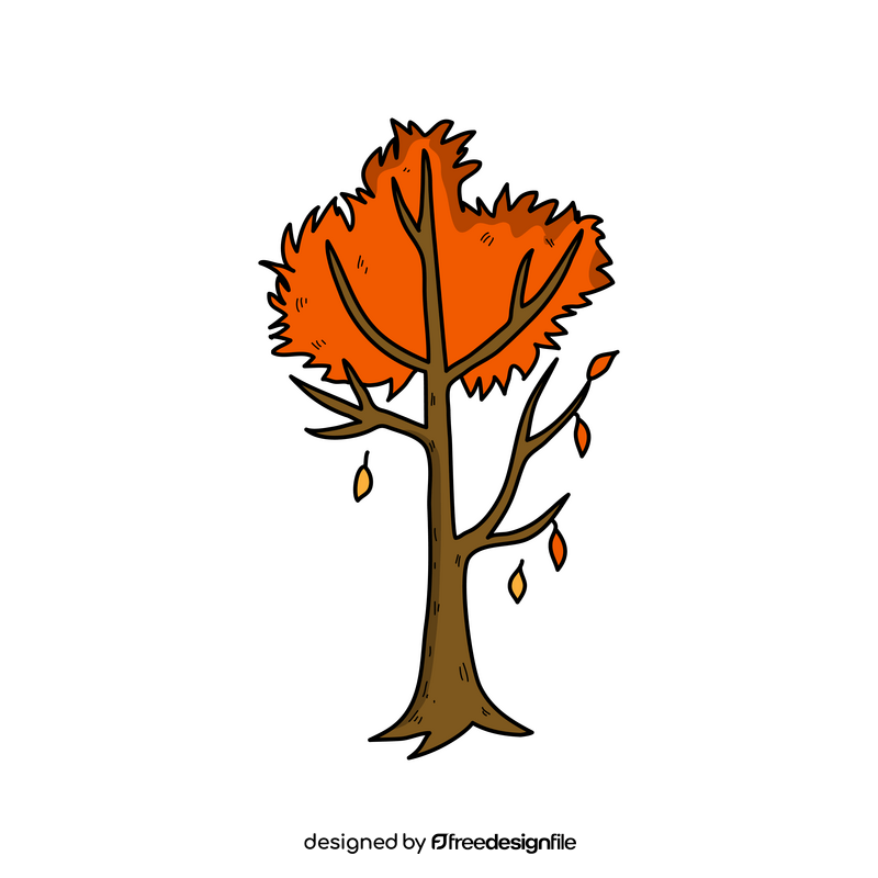 Fall tree drawing clipart