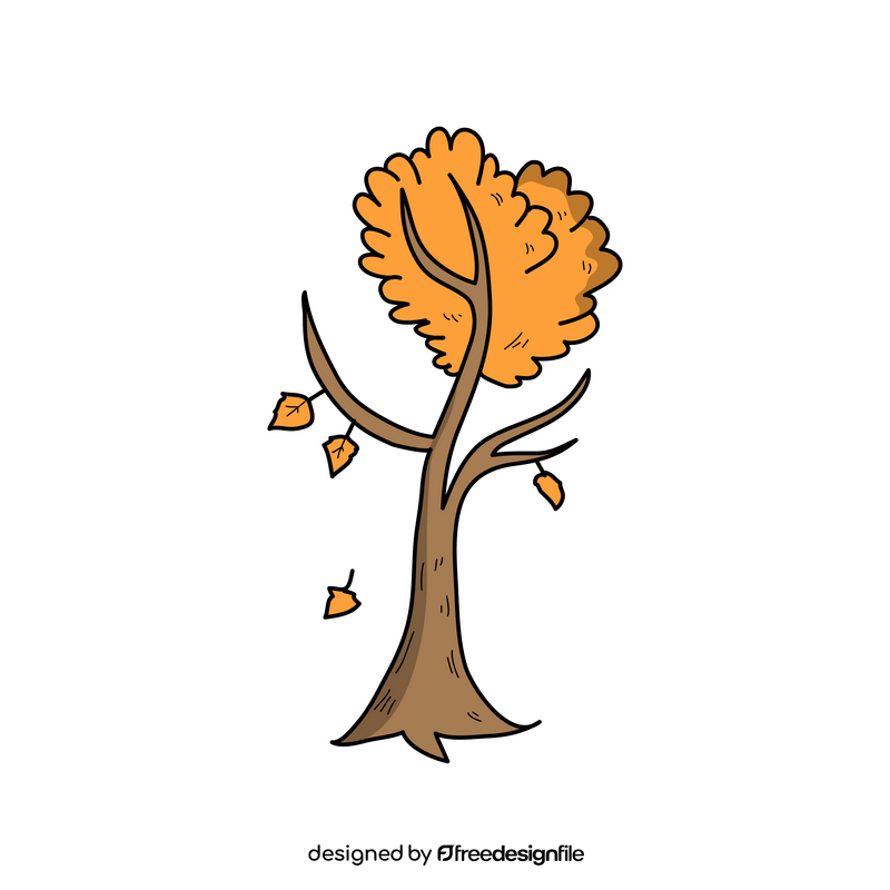 Yellow autumn tree clipart