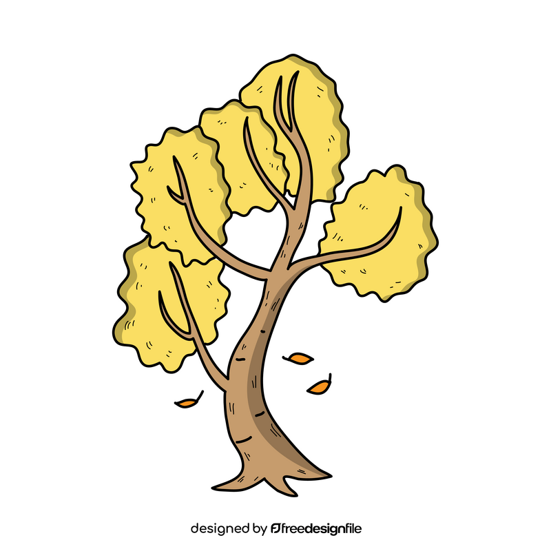 Transparent autumn tree clipart