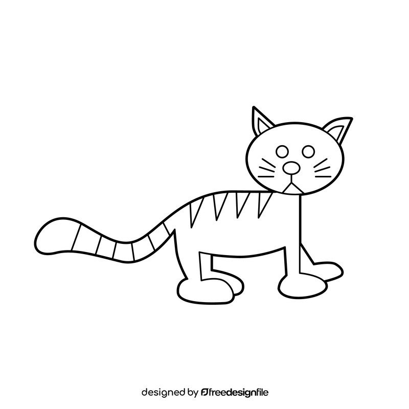 Pilchard cat Bob The Builder cartoon drawing black and white clipart