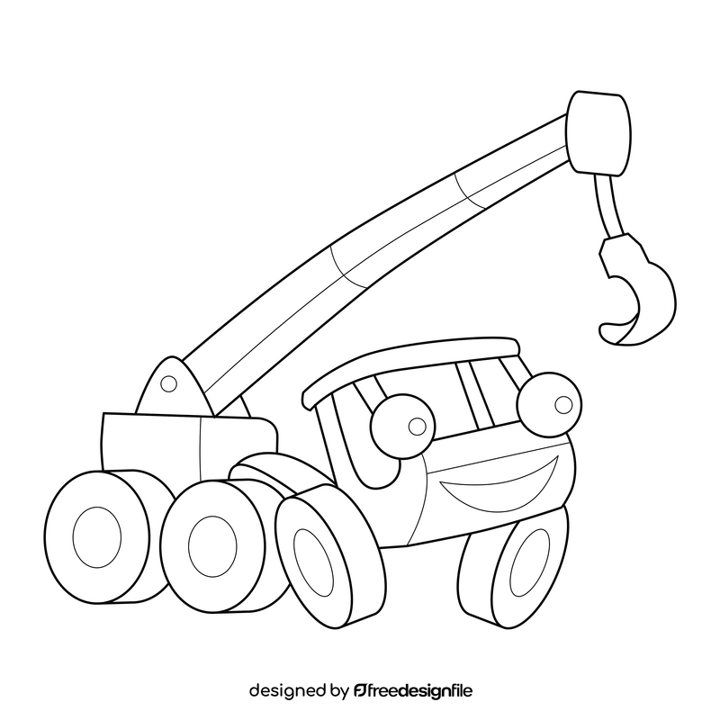 Bob The Builder, Lofty crane drawing black and white clipart