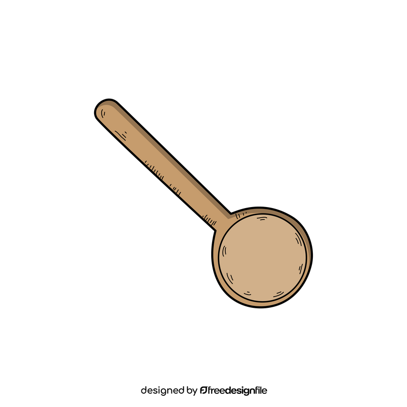 Wooden spoon drawing clipart