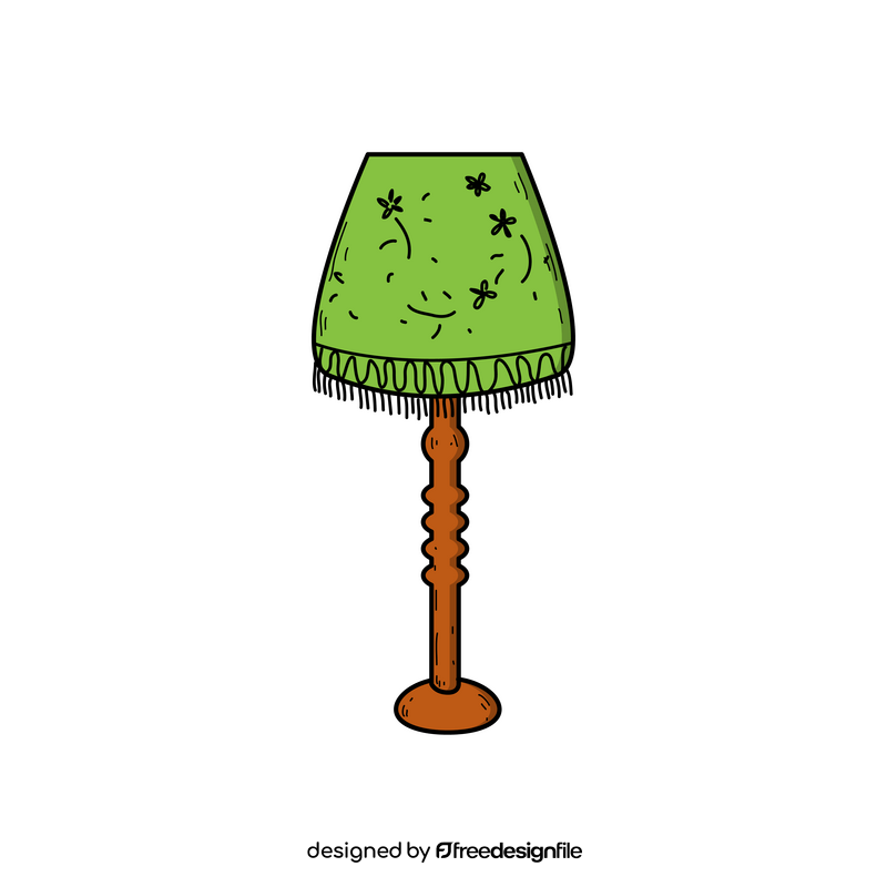 Table lamp drawing clipart