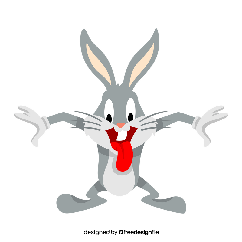 Cartoon Bugs Bunny scare clipart