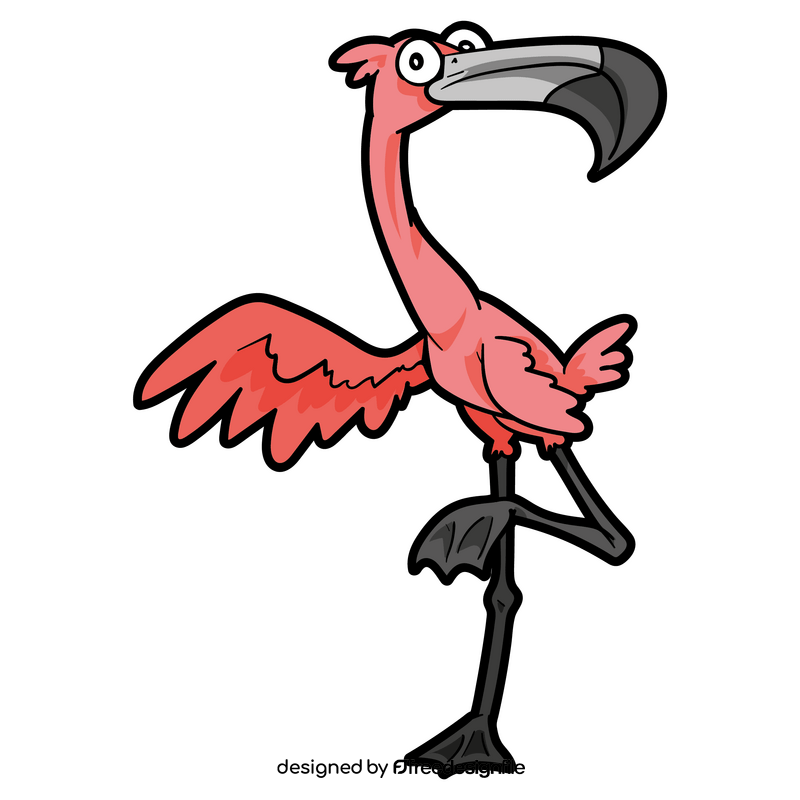 Flamingo cartoon clipart