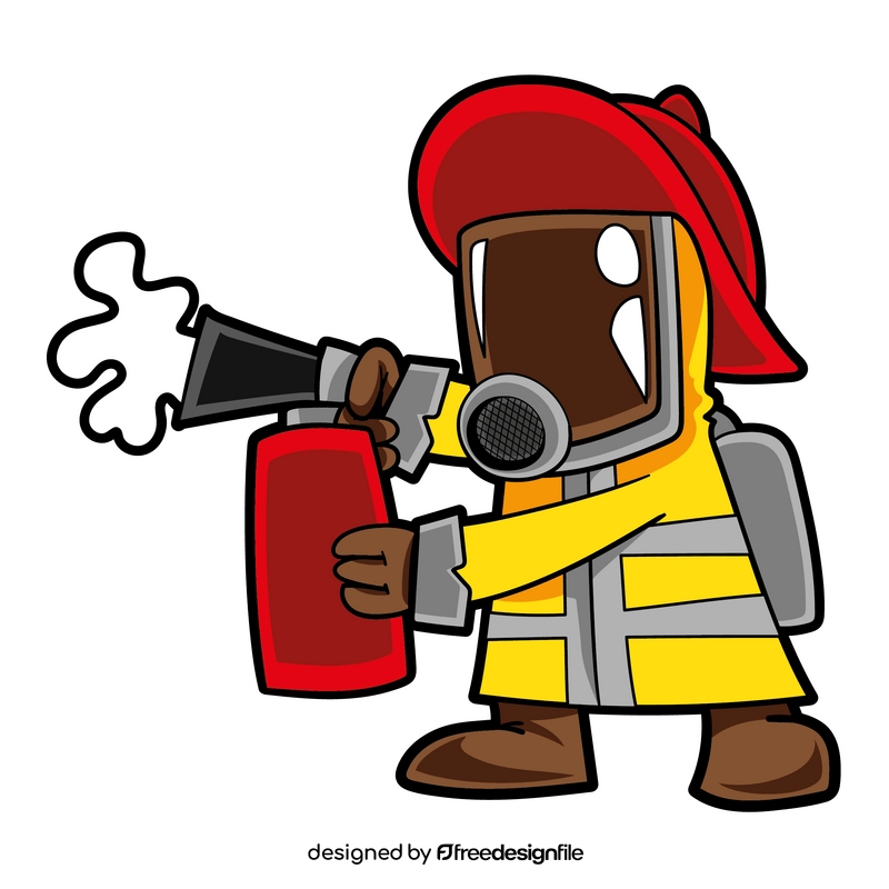 Firefighter cartoon clipart