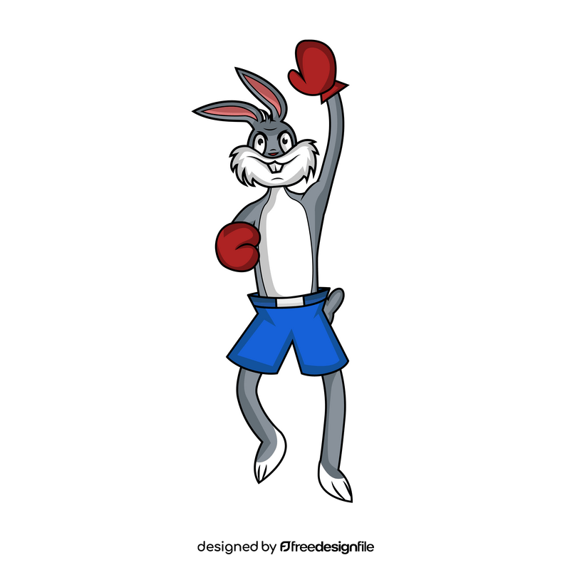 Bugs Bunny boxing clipart