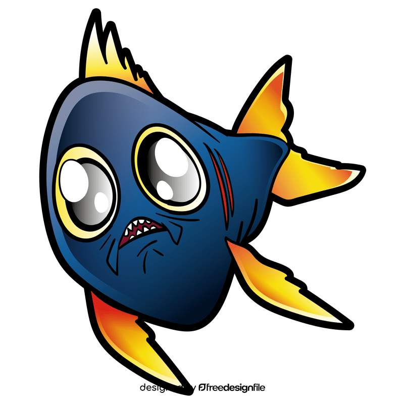 Deep sea fish cartoon clipart