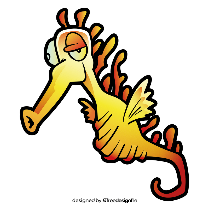 Seahorse cartoon clipart