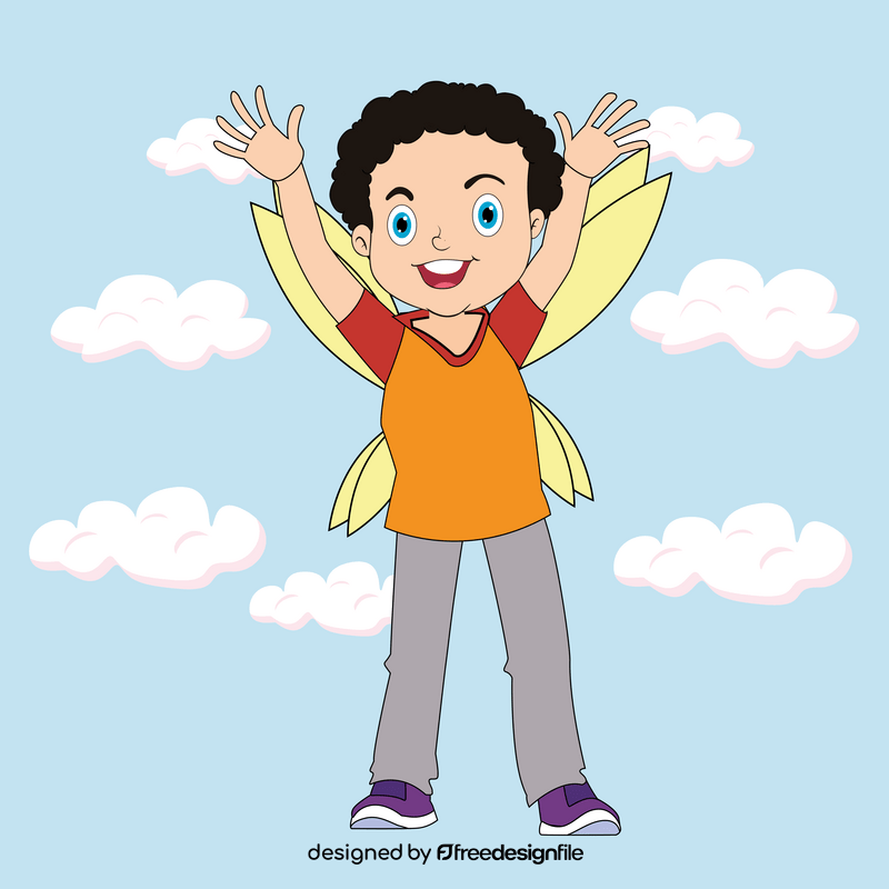 Boy fairy vector