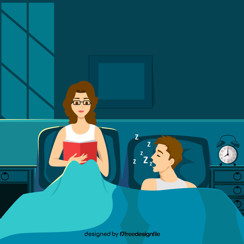 Sleeping couple vector