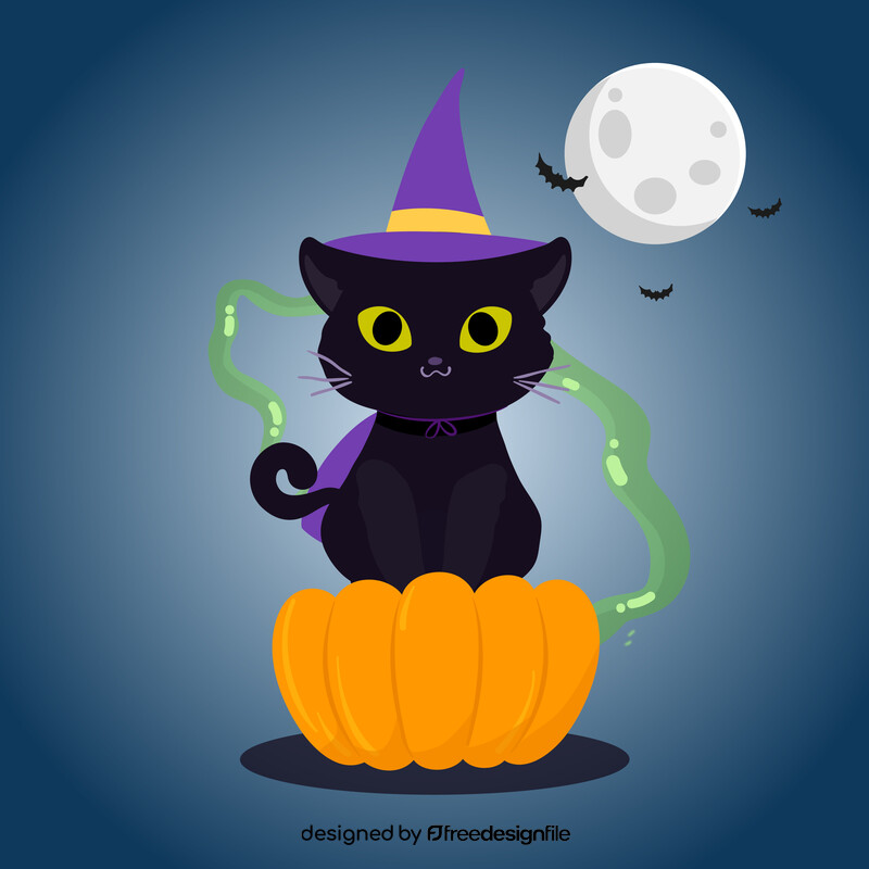 Halloween cat vector