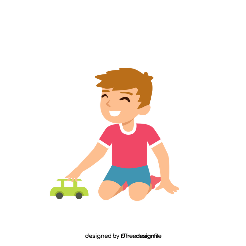 Child playing toy clipart