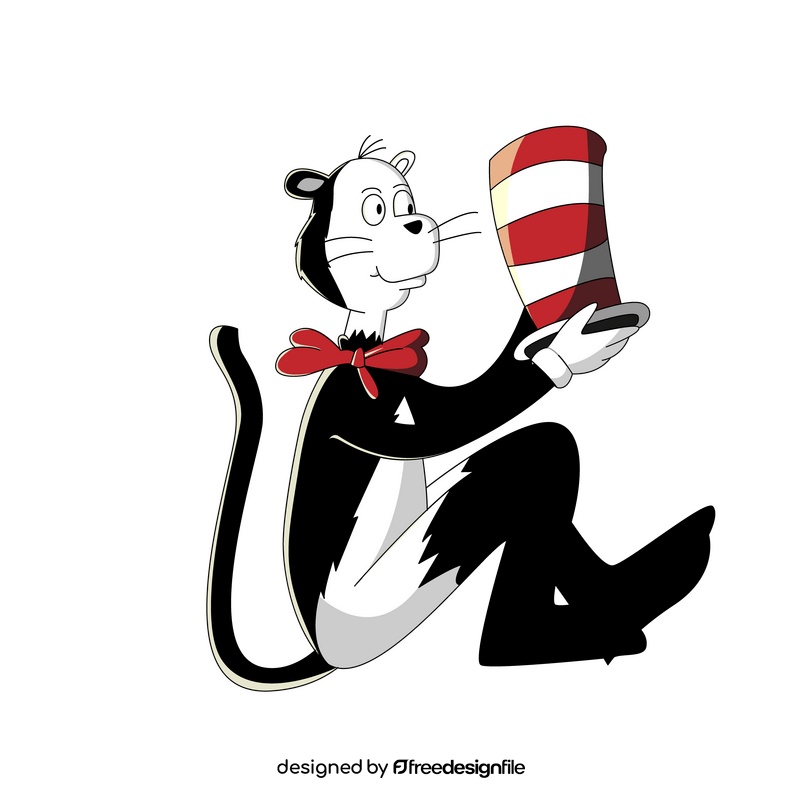Dr. Seuss Cat in the Hat character clipart