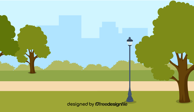 Park scene vector