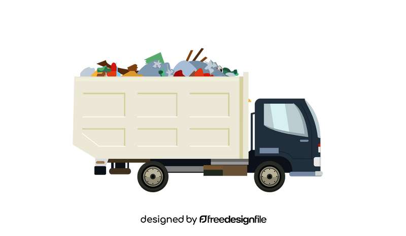 Garbage truck clipart