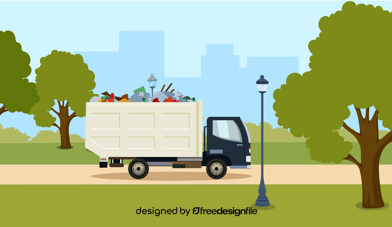 Garbage truck vector