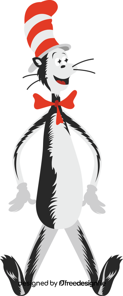 Cat In The Hat happy clipart
