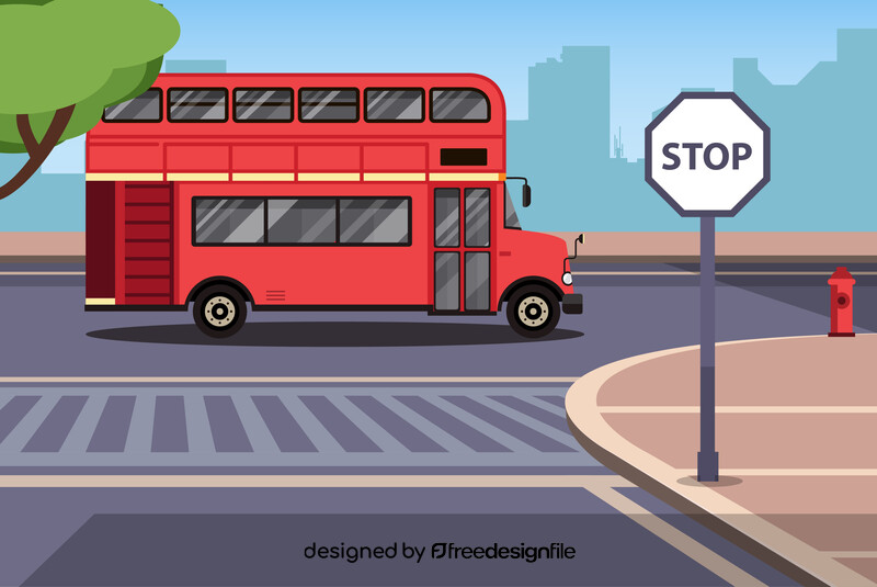 Double decker bus vector