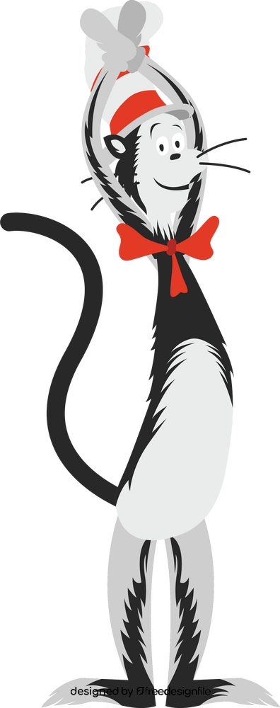 Cat in the hat Dr. Seuss clipart