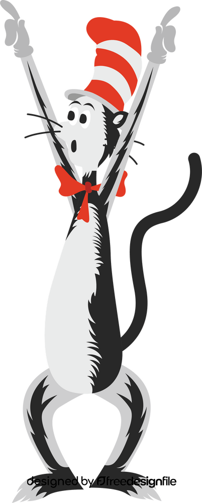 Dr. Seuss happy Cat in the hat clipart