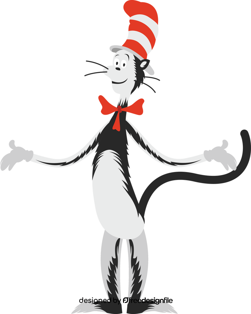 Cat in the hat clipart