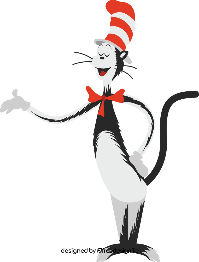Dr. Seuss Cat in the hat welcome clipart