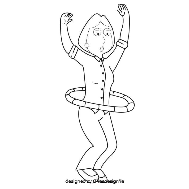 Lois Griffin Family Guy cartoon drawing black and white clipart