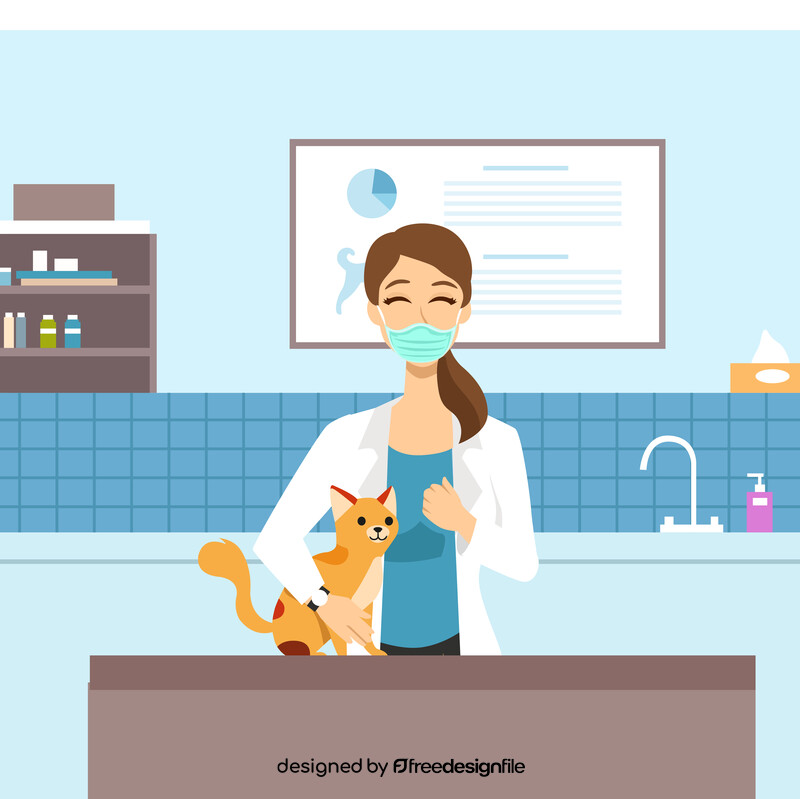 Woman doctor veterinarian vector