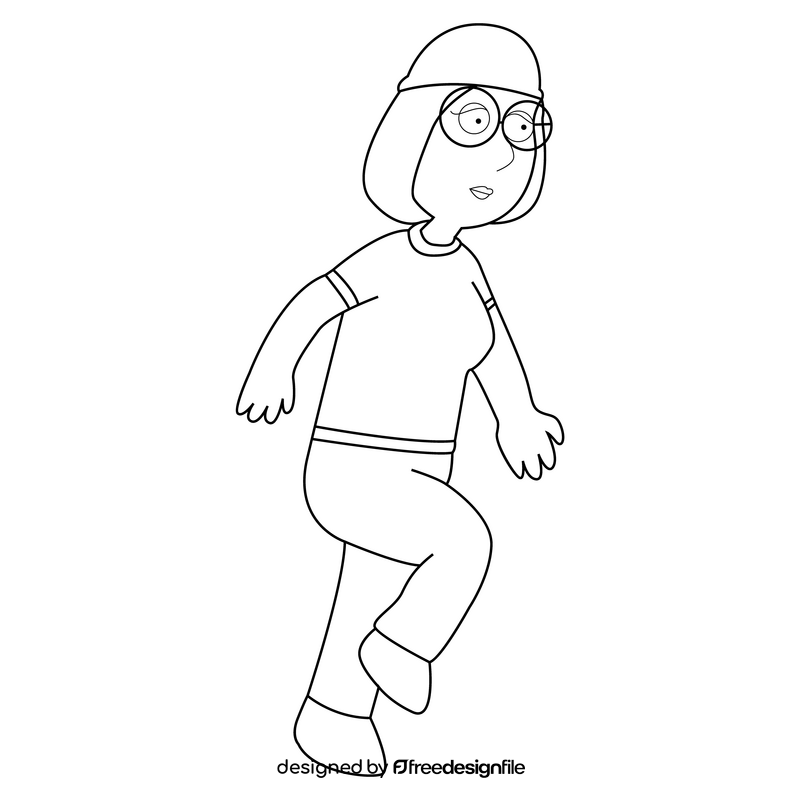 Meg Griffin Family Guy drawing black and white clipart