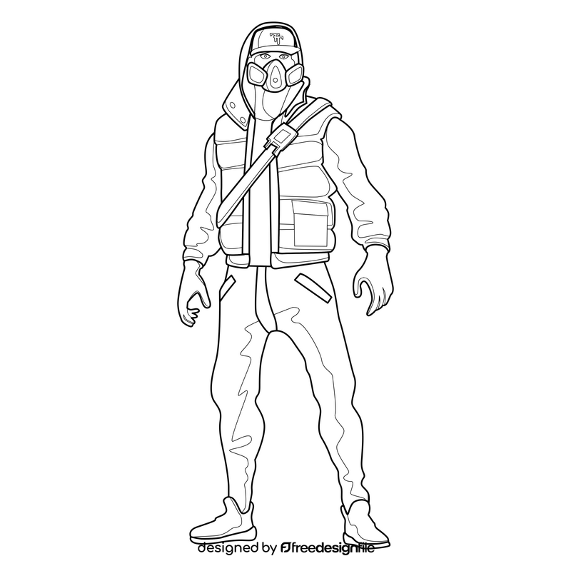 Fortnite Abstrakt drawing black and white clipart