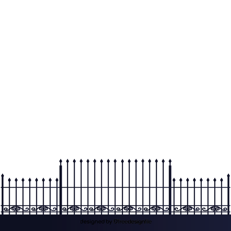 Fence silhouette clipart