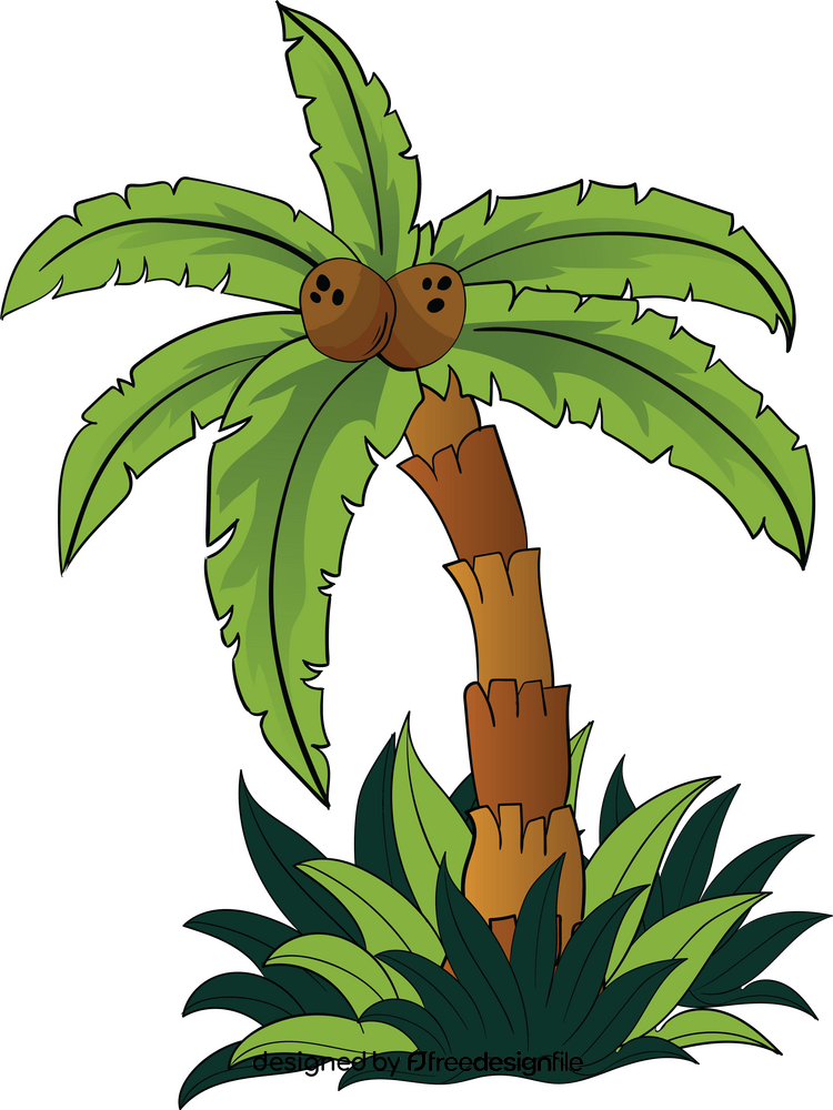 Jungle palm tree clipart