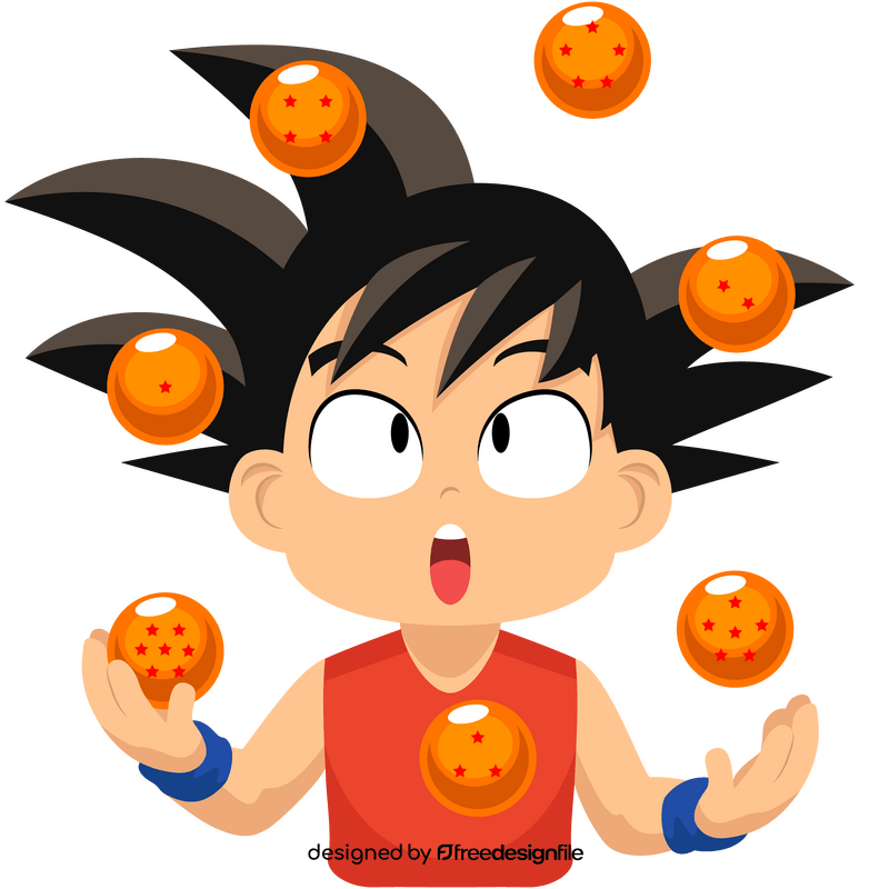 Goku juggling ball clipart