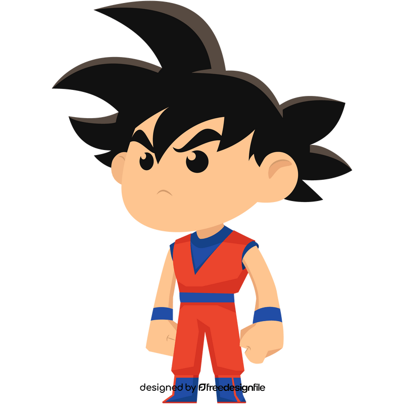 Goku chibi cartoon clipart