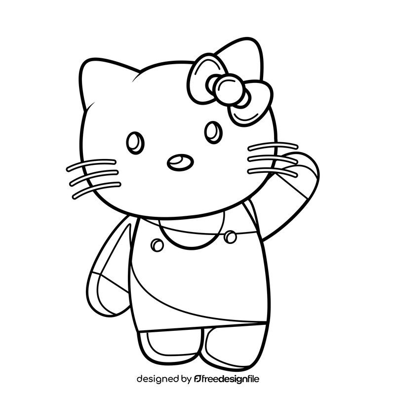 Download Cute Pink Hello Kitty Drawing Wallpaper | Wallpapers.com