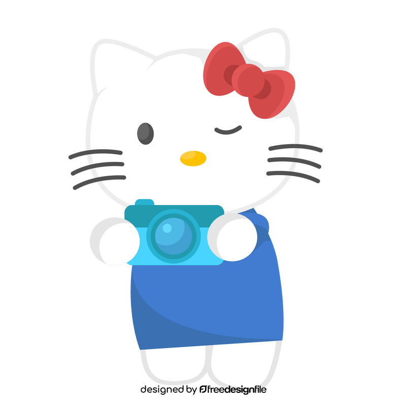 Hello Kitty cartoon character clipart