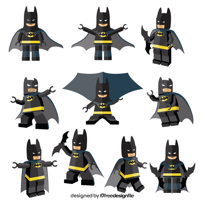 Lego Batman set vector
