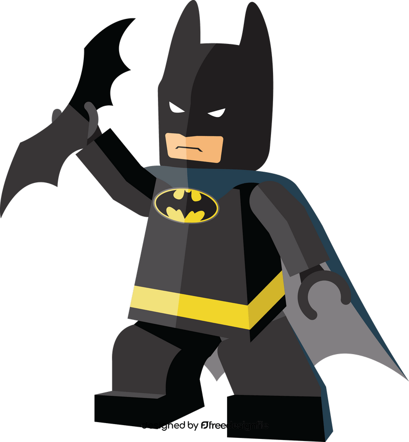 Lego Batman Boomerang throwing clipart