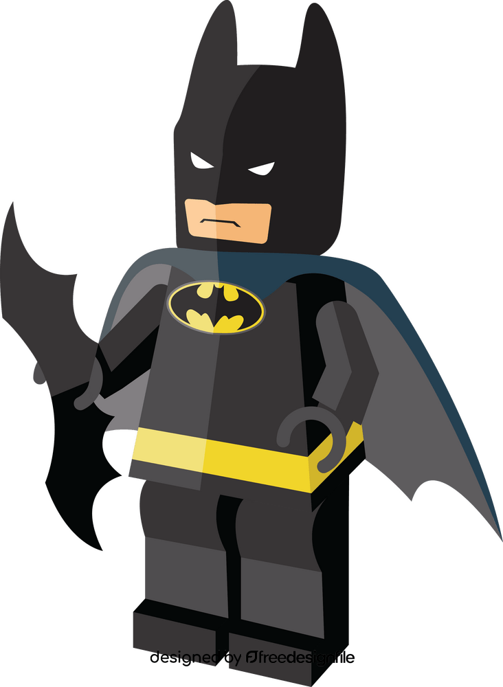 Lego Batman with boomerang clipart