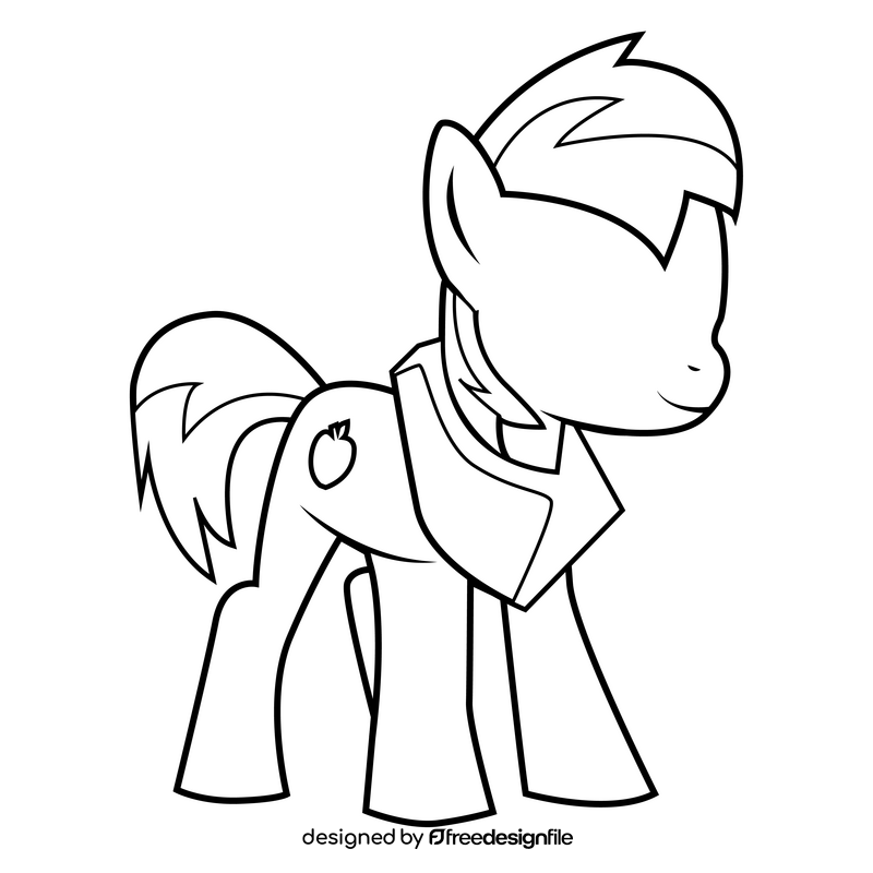 My Little Pony Big McIntosh drawing black and white clipart