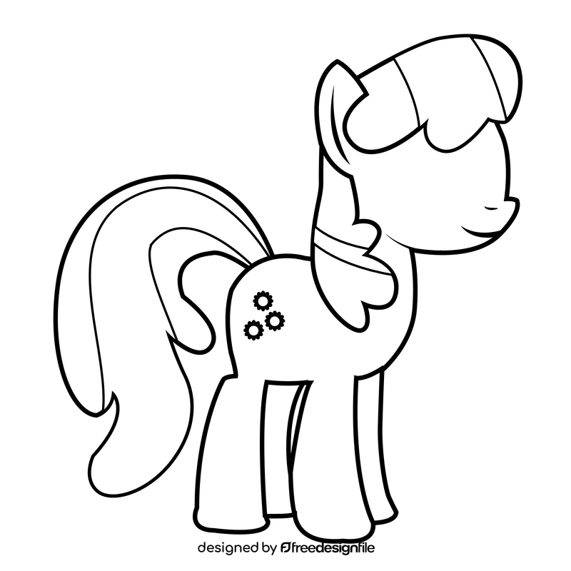 My Little Pony Cheerilee drawing black and white clipart