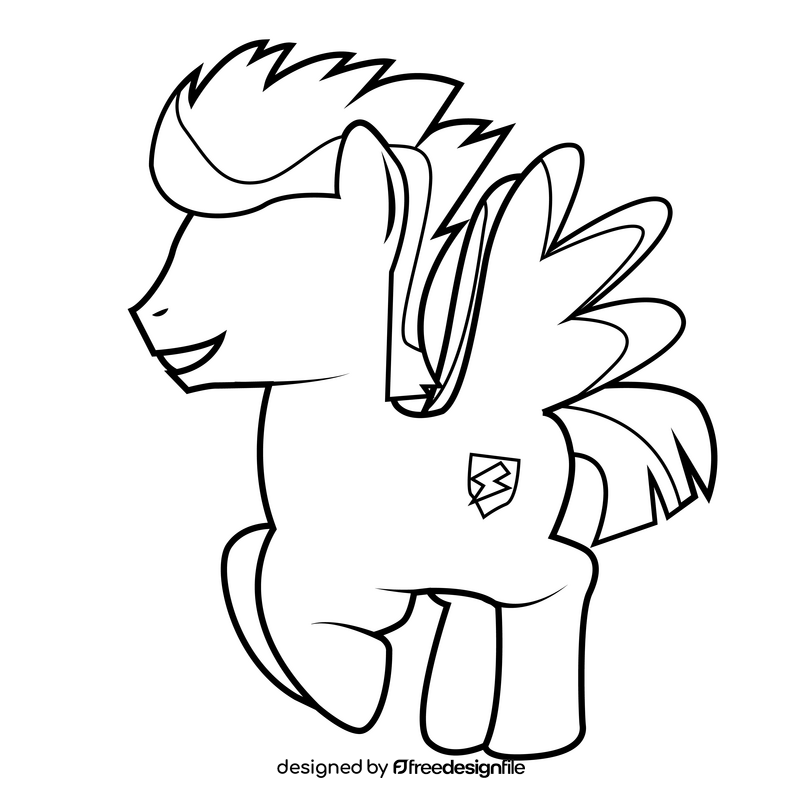 My Little Pony Flash Sentry drawing black and white clipart